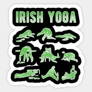 Irish Yoga for a Festive Fan Sticker